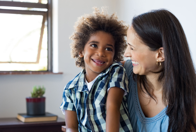 Photo of a Child with Her Mother