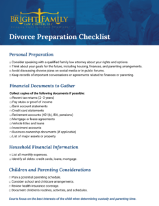 Kansas and Missouri Divorce Preparation Checklist